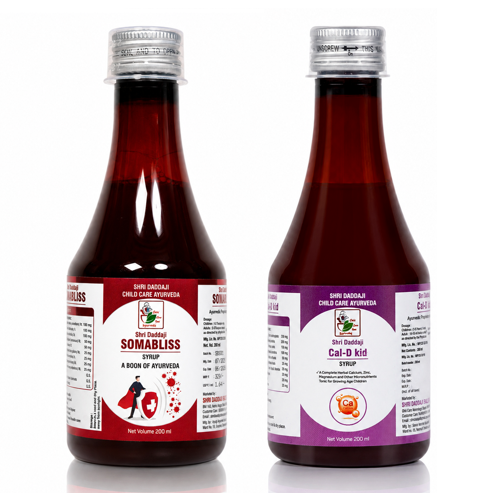 Somabliss + Cal - D Kid Syrup Combo Pack