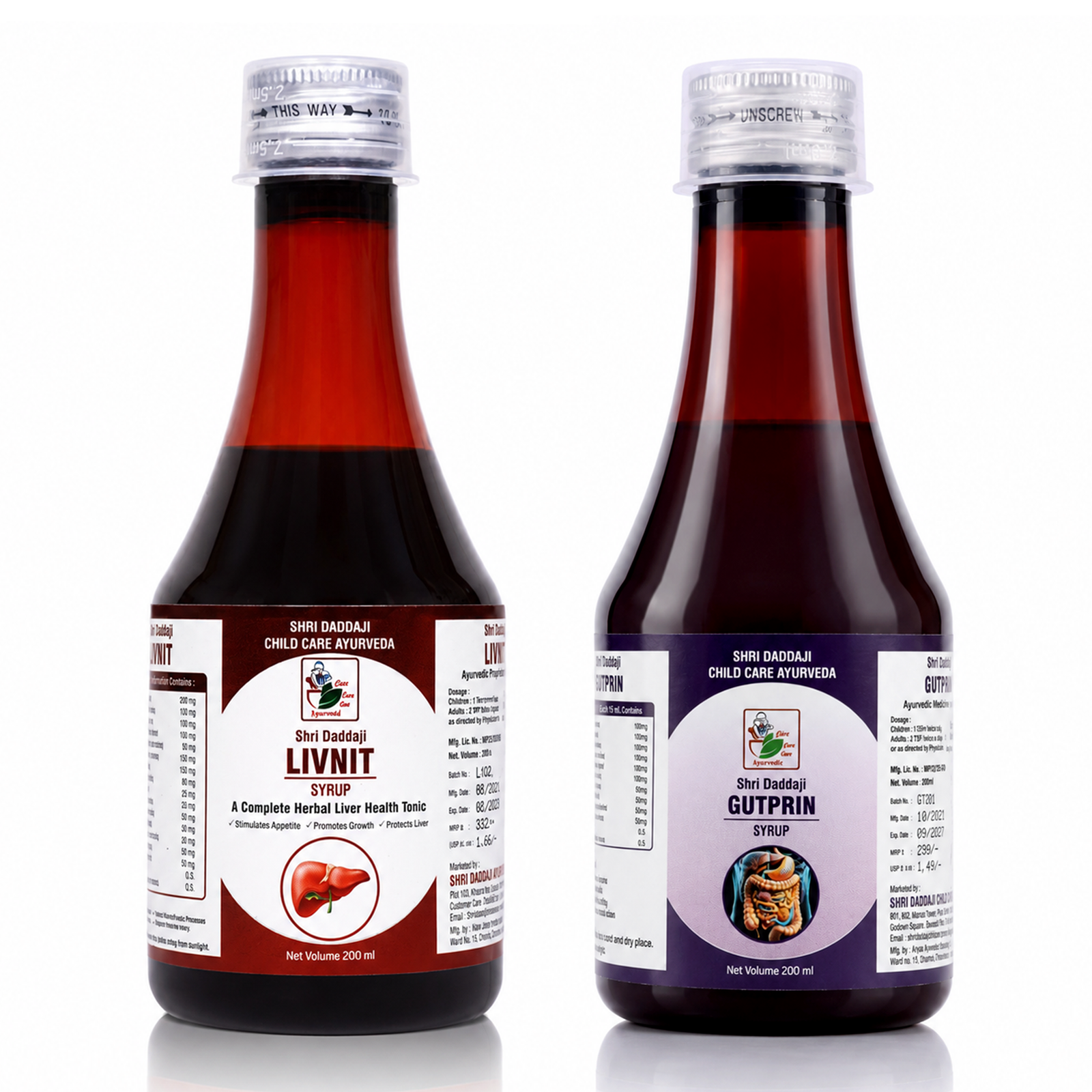 Livnit and Gutprin Syrup Combo Pack