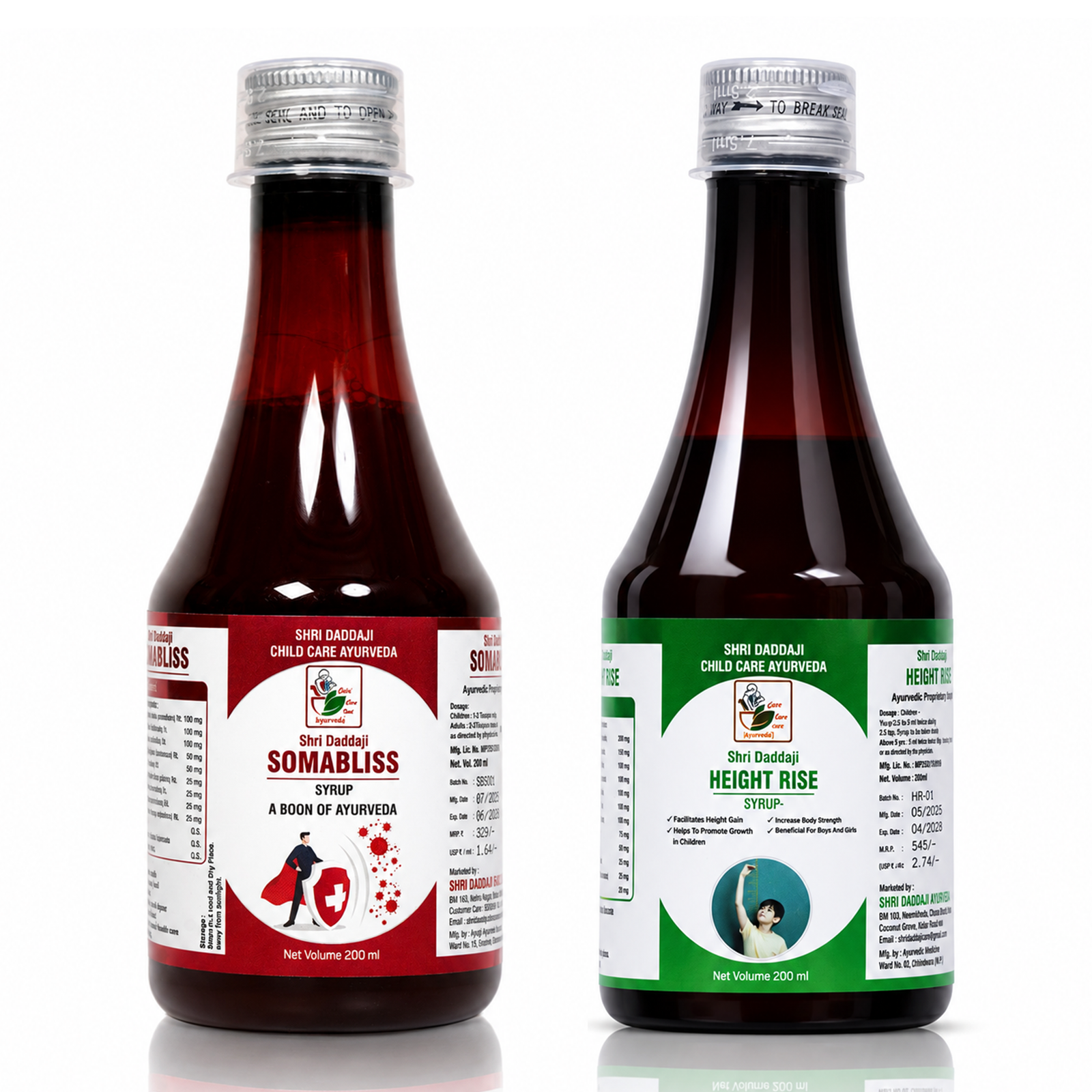 Somabliss + height Rise Syrup Combo Pack