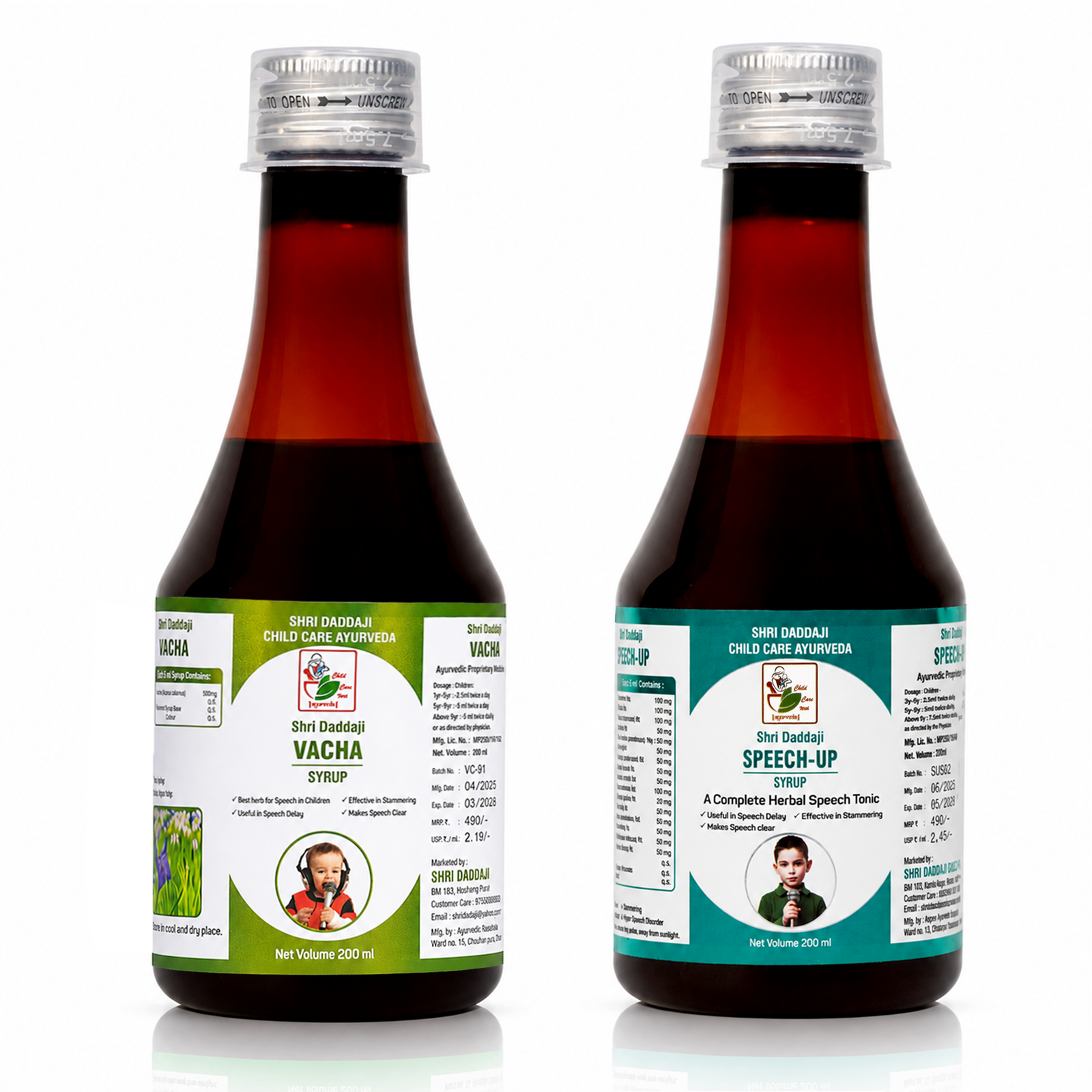 Speech-Up Syrup + Vacha Syrup Combination