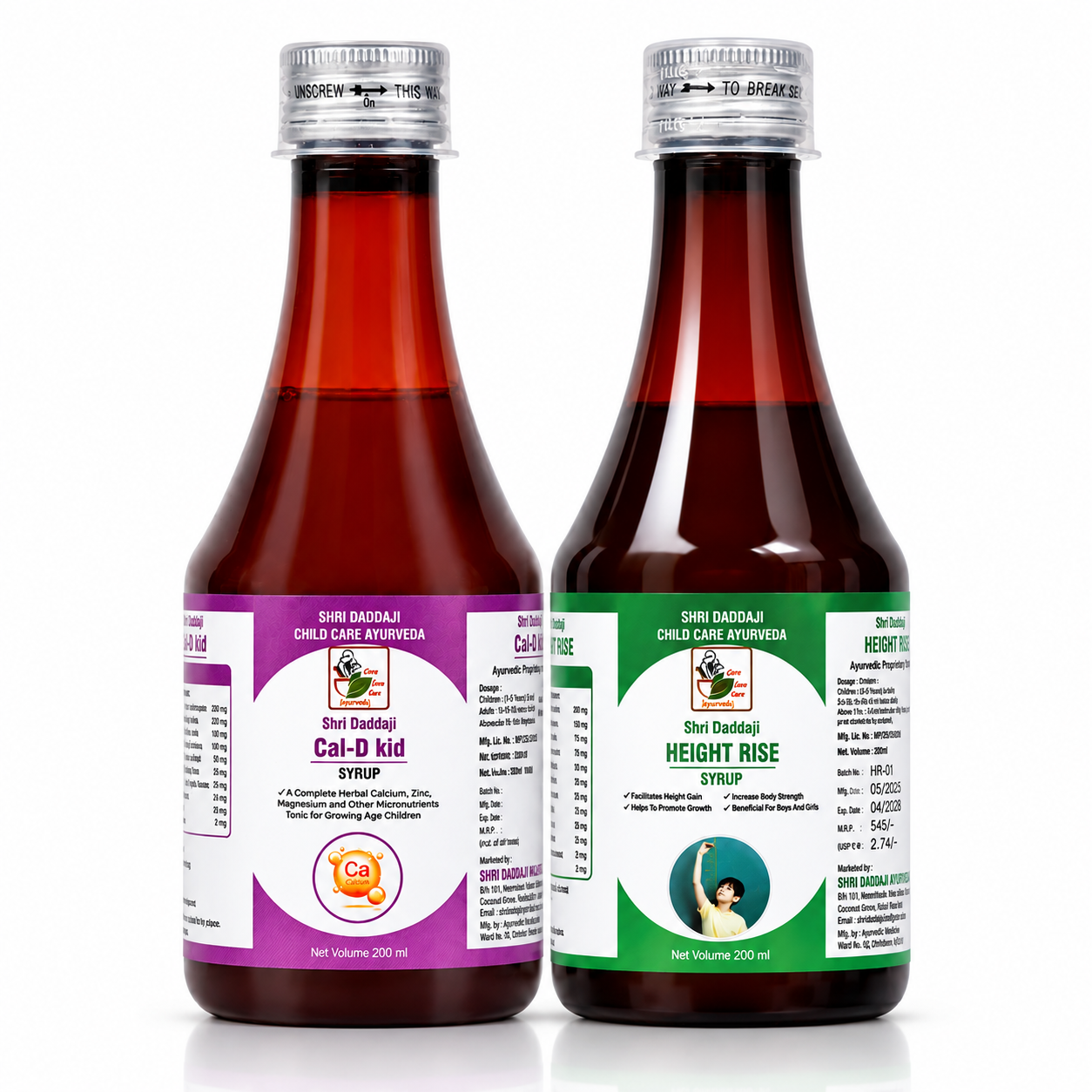 Cal - D Kid + Height Rise Syrup Combo Pack